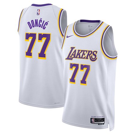 Unisex Los Angeles Lakers Luka Doncic White Swingman Jersey - Statement Edition